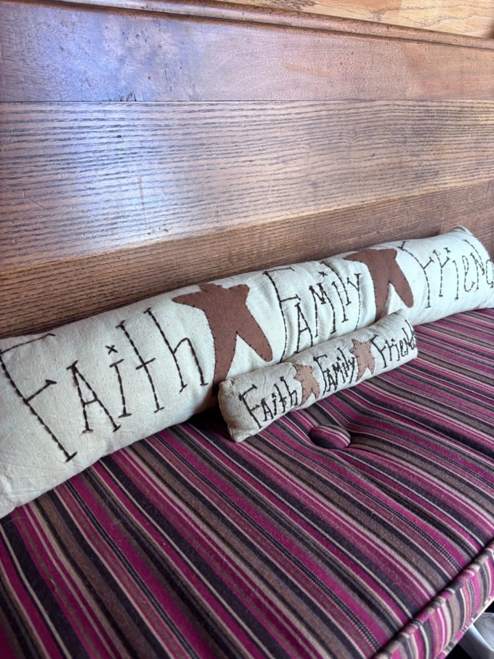 Faith, Family, Friends Primitive Pillows - Picture 1 of 3